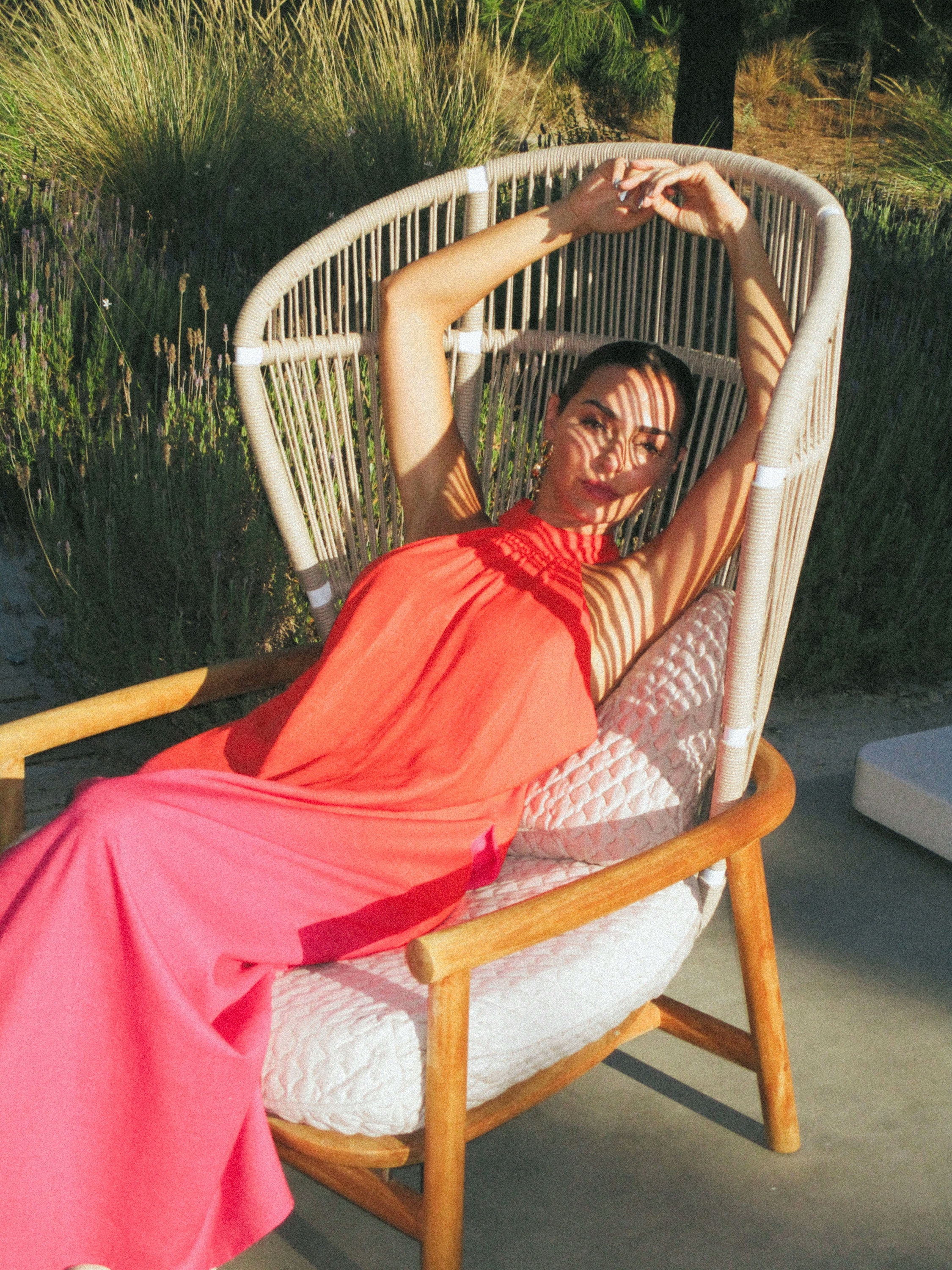 Vanessa Martins unveils a breathtaking array of long gradient dresses, capturing the spirit of sunny days and balmy evenings in a spellbinding photoshoot.